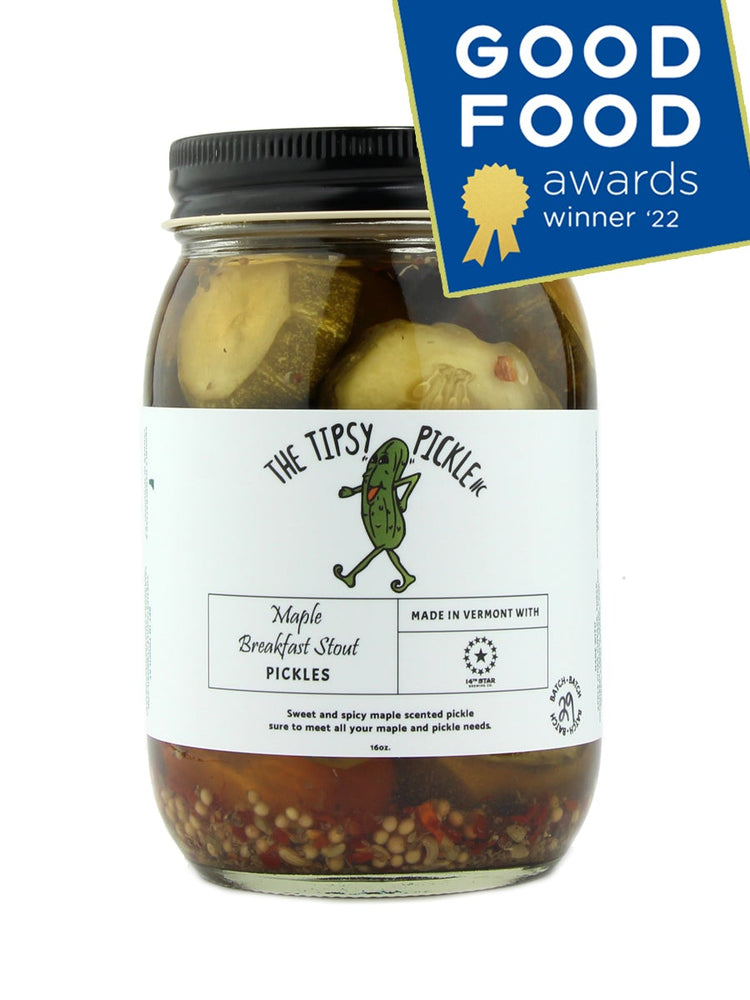The Tipsy Pickle - Maple Breakfast Stout Pickles - A Slice of Vermont