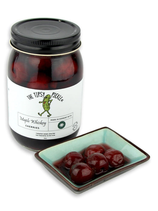 The Tipsy Pickle - Maple Whiskey Cherries - A Slice of Vermont