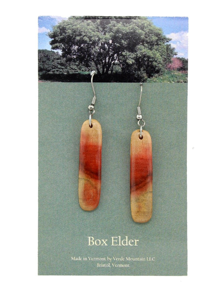 Verde Mountain - Box Elder Narrow Earrings - A Slice of Vermont