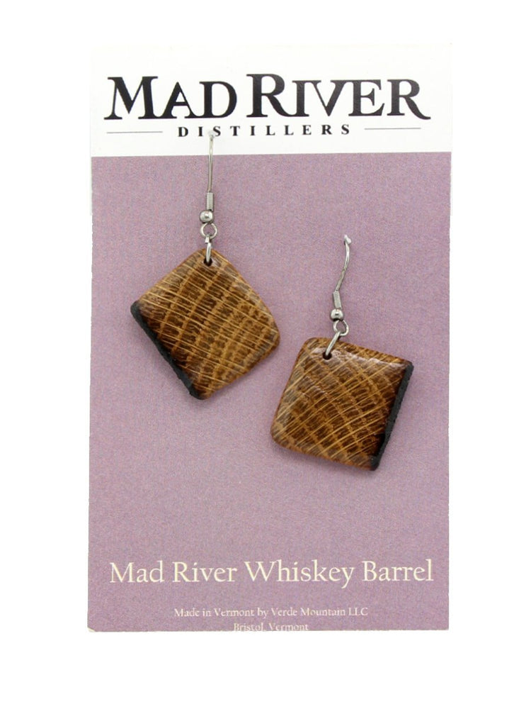 Verde Mountain - Mad River Whiskey Barrel Earrings - A Slice of Vermont
