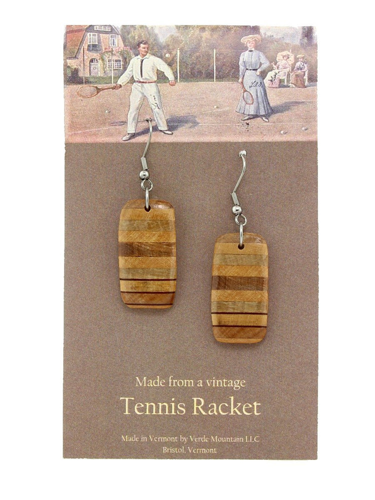 Verde Mountain - Tennis Racket Horizontal Earrings - A Slice of Vermont